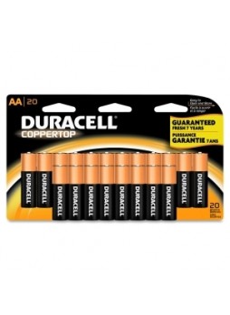 Duracell MN1500B20 CopperTop General Purpose Batteries, AA, 1.5 V, Pack of 20